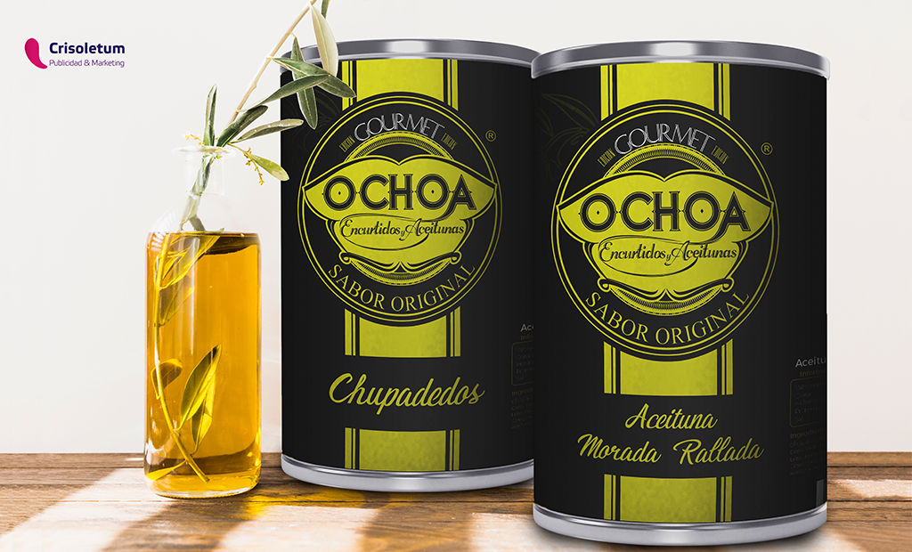 Etiquetas para latas Aceitunas Ochoa
