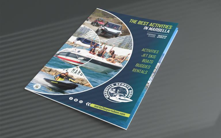 Diseño gráfico de REVISTA 2022 Marbella Sports Boat by Crisoletum